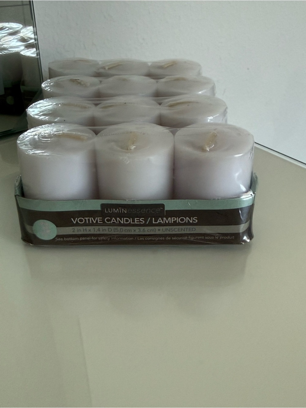 Nwt Luminessence White Votive Candles set of 4